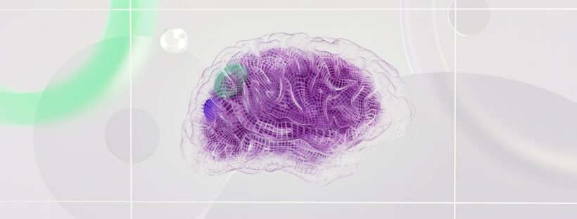 Colorful digital illustration of a human brain representing brain activity and energy